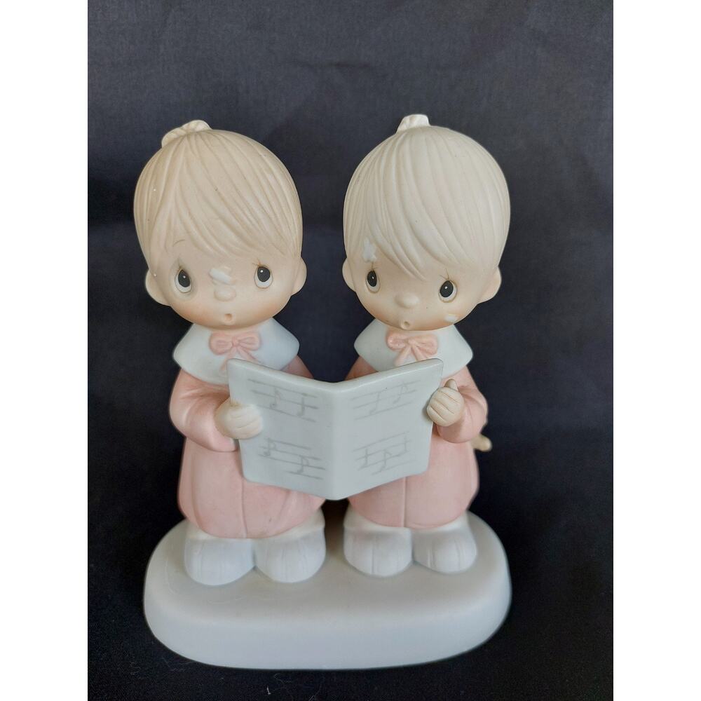 1980 Precious Moments Jonathan & David "PEACE ON EARTH" Porcelain Figurine